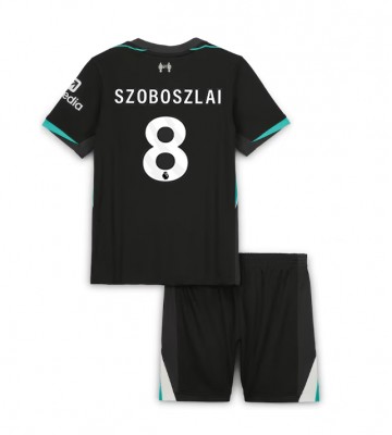 Liverpool Dominik Szoboszlai #8 Bortaställ Barn 2024-25 Kortärmad (+ Korta byxor)